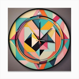 Triangle Geometric Clock Booble Marble Clock Frida Kahlo Clock Prismfold Clock Karma That Goes Around, Comes Around Circle Quote Clock Lucky Cat Clock (71) Canvas Print