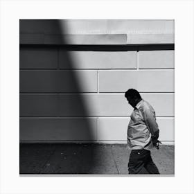 Man Walking Down The Street Canvas Print