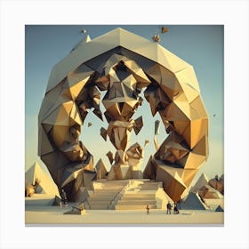 Polygonal Structure Canvas Print