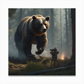 Bear In The Woods 26 Canvas Print