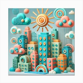 3d City Canvas Print