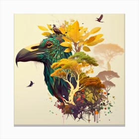 bird flower Canvas Print