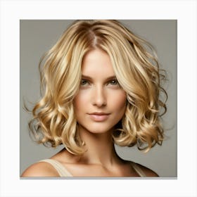 Blond Hair Female Blonde Light Golden Color Style Hairstyle Beauty Tresses Locks Mane S (2) Canvas Print