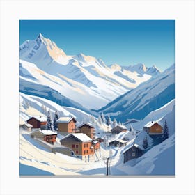 Winter Village Canvas Print