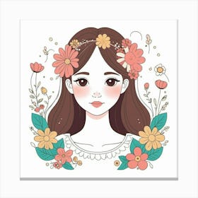 A flower girl 2 Canvas Print