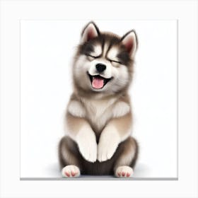 Husky Puppy 4 Canvas Print