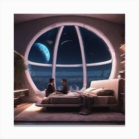 Futuristic Bedroom 7 Canvas Print