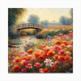 Bridge Over A Stream Canvas Print