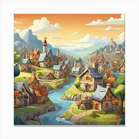 Fairytale Village Canvas Print