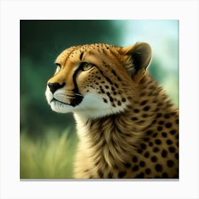 Cheetah Portrait Canvas Print