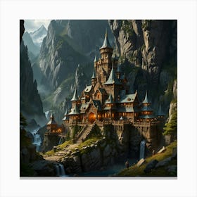 Castle In The Mountains 3 Canvas Print