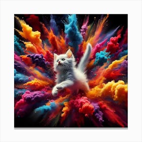 Colorful Cat Canvas Print