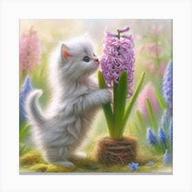 Hyacinth Cat Canvas Print