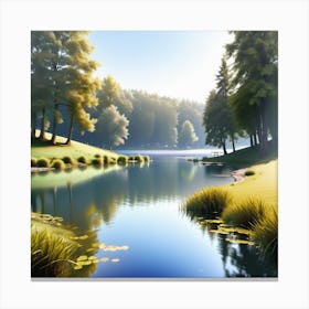 Lake In The Woods 2 Canvas Print