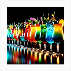 Cocktail Row 1 Canvas Print