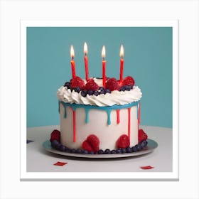 Birthday cake Canvas Print