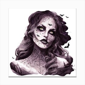 Skeleton Girl Canvas Print