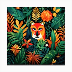 Tiger In The Jungle 9 Canvas Print