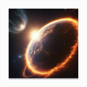 Earth In Space Canvas Print