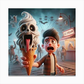 Ice Cream Man Canvas Print