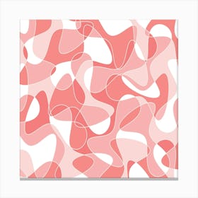 Abstract Pink And White Pattern 1 Canvas Print