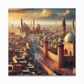 Sunrise In A City Canvas Print