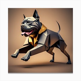 Origami Dog Canvas Print