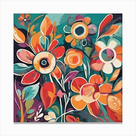 Colorful Flowers 5 Canvas Print