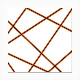 Orange Lines On A White Background Canvas Print