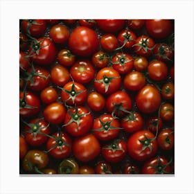 Frame Created From Tomatos On Edges And Nothing In Middle Haze Ultra Detailed Film Photography L Canvas Print