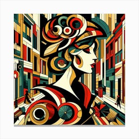 Lady In The City Canvas Print