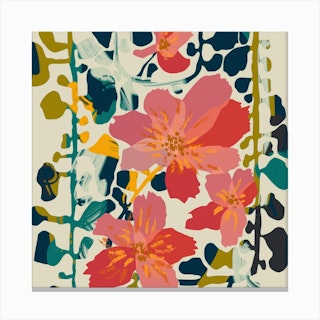 Colorful Orchid Square Canvas Print