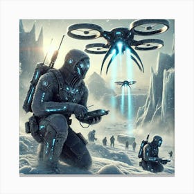 Cryo Commandos Stealth Drones 1024x1024 Canvas Print