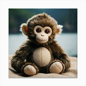 Leonardo Kino Xl Stuffed Animal Like Cute Monkey 1 Canvas Print