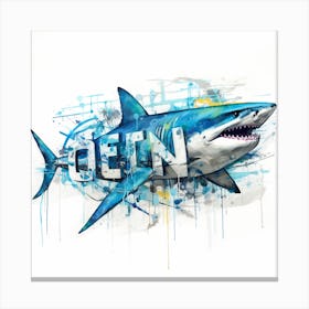 Cen Shark Canvas Print