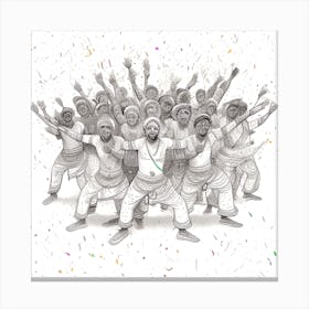 Group Of People Dancing Canvas Print