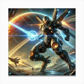 Aether Knight Mech 1024x1024 Canvas Print