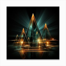Abstract Golden Triangles 1 Canvas Print