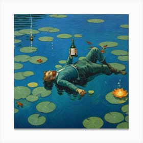 The Lull of the Lilies: A Backward Glide Canvas Print