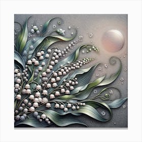 Pattern of lilies of the valley 2 Canvas Print