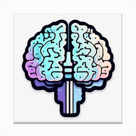 Brain Sticker 3 Canvas Print