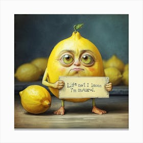 Life Is Like A Lemon Canvas Print