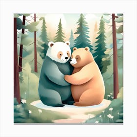 Two bears Canvas Print