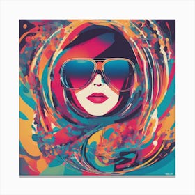 Braine, New Poster For Ray Ban Speed, In The Style Of Psychedelic Figuration, Eiko Ojala, Ian Davenp Canvas Print