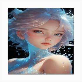 Beautiful Girl In Water Canvas Print