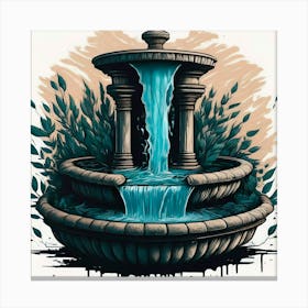 Fountain Of Water 6 Canvas Print