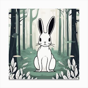 Rabbit In The Forest 82 Canvas Print