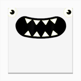 Yellow Monster Girls Funny Matching Halloween Costume Kids Canvas Print