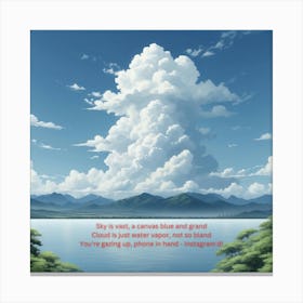 A Natural Canvas - Blue Sky Canvas Print