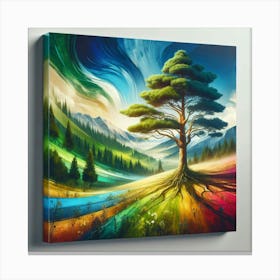 Rainbow Tree Canvas Print